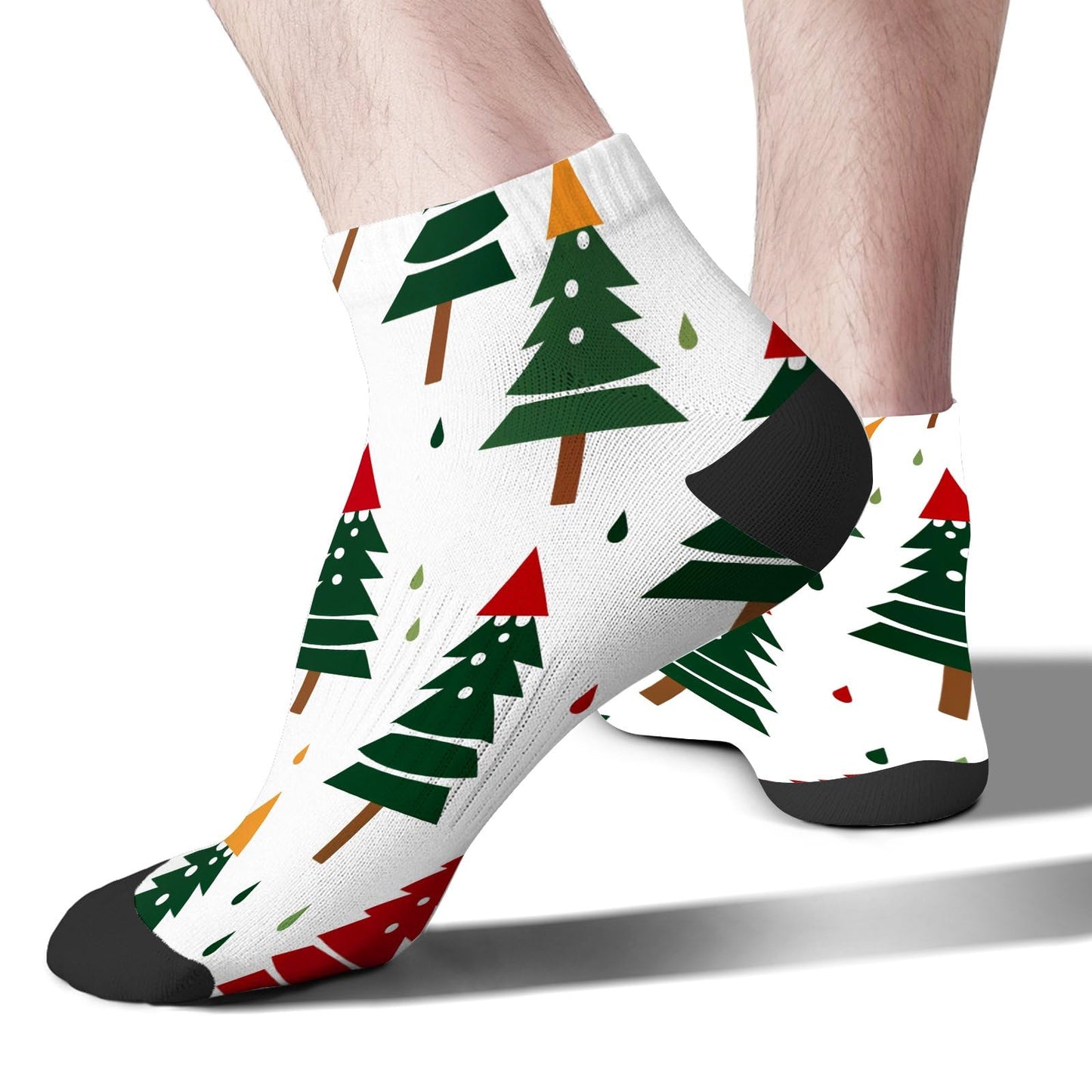 Funny Christmas Pattern Womens Cotton Socks Low Cut Socks For Men