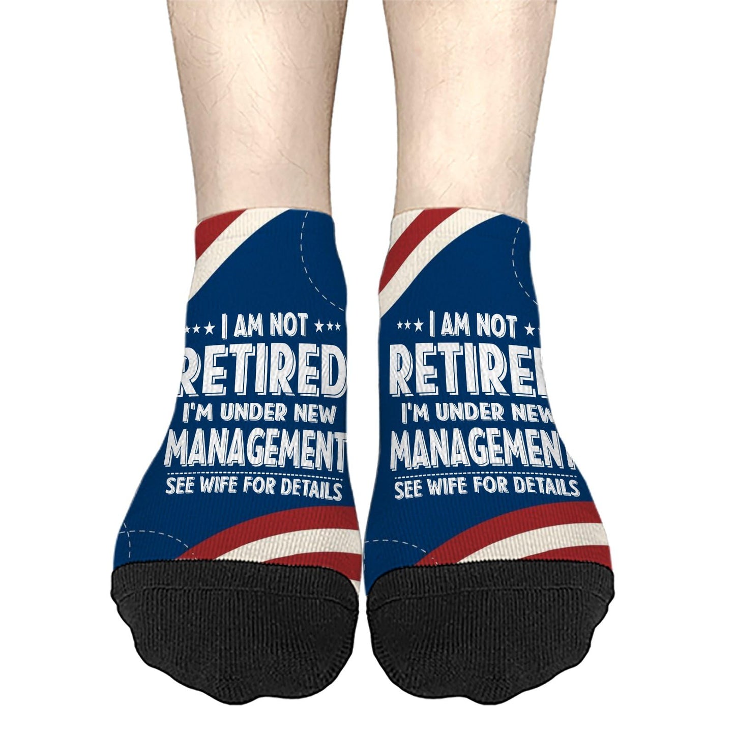 Retired Under New Management See Wife For Details Mens Low Cut Socks No Show Sock Women