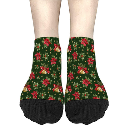 Funny Christmas Pattern Boys Ankle Socks Low Cut For Men Socks