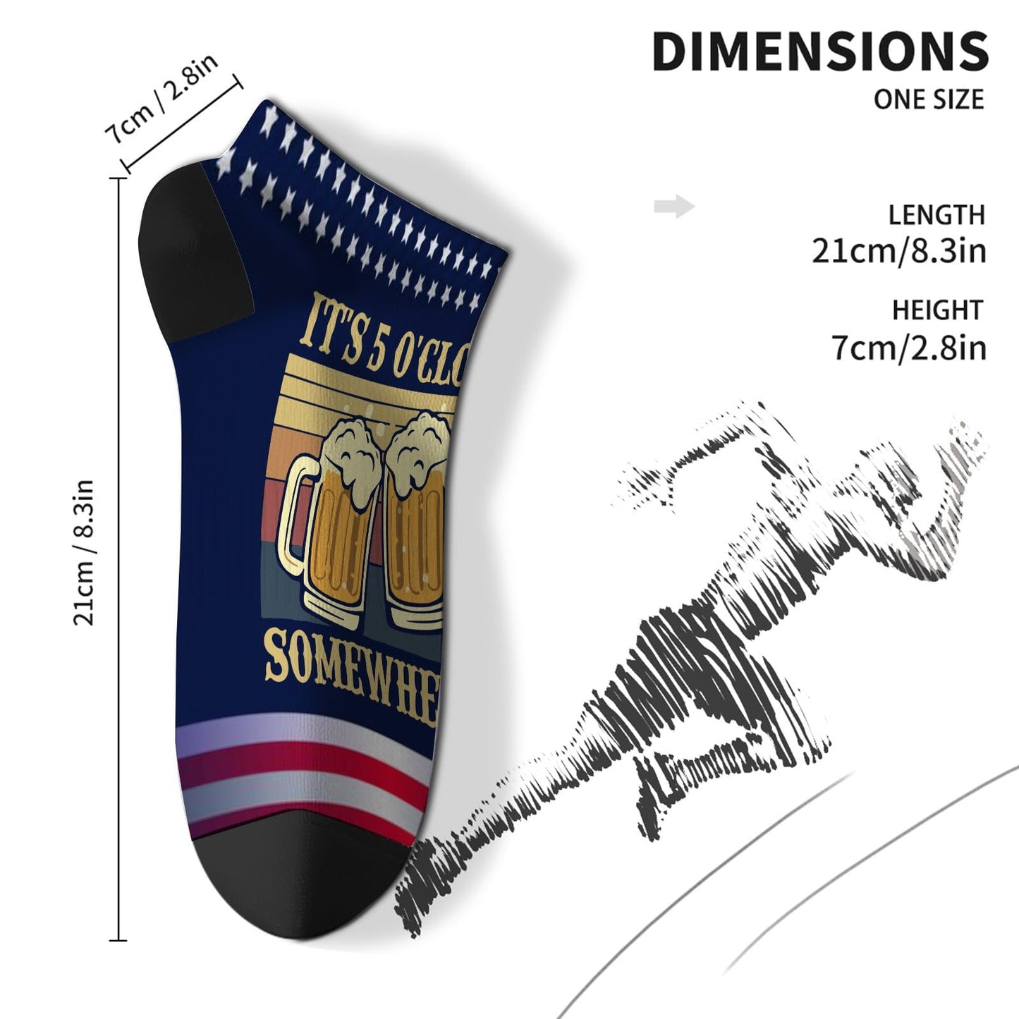 It's 5 O'clock Somewhere Boys Crew Socks Dress Sock Mens