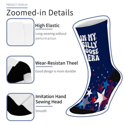 In My Silly Goose Era Funny Groovy Goose Lover Men's Athletic Socks