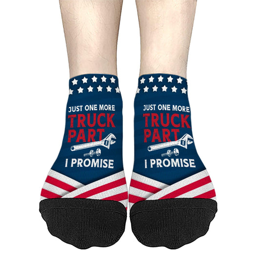 Just One More Truck Part I Promise Auto Mechanic Low Cut Socks Men Athletic Women Socks