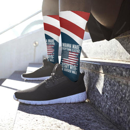 Electric Wall Crew Socks for Men - Start Your Day Right!