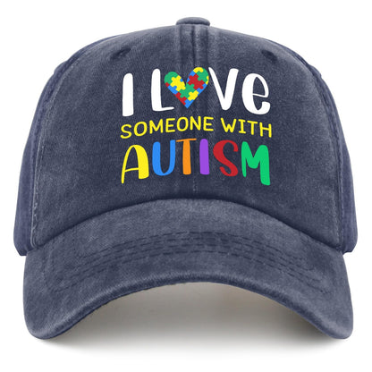 Autism Awareness Vintage Navy Blue Women's Baseball Hat