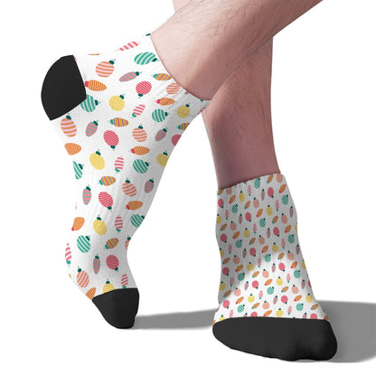 Christmas Pattern Men's Ankle Dress Socks - Funny Designs