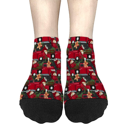 Christmas Pattern Men's Ankle Dress Socks - Funny Designs