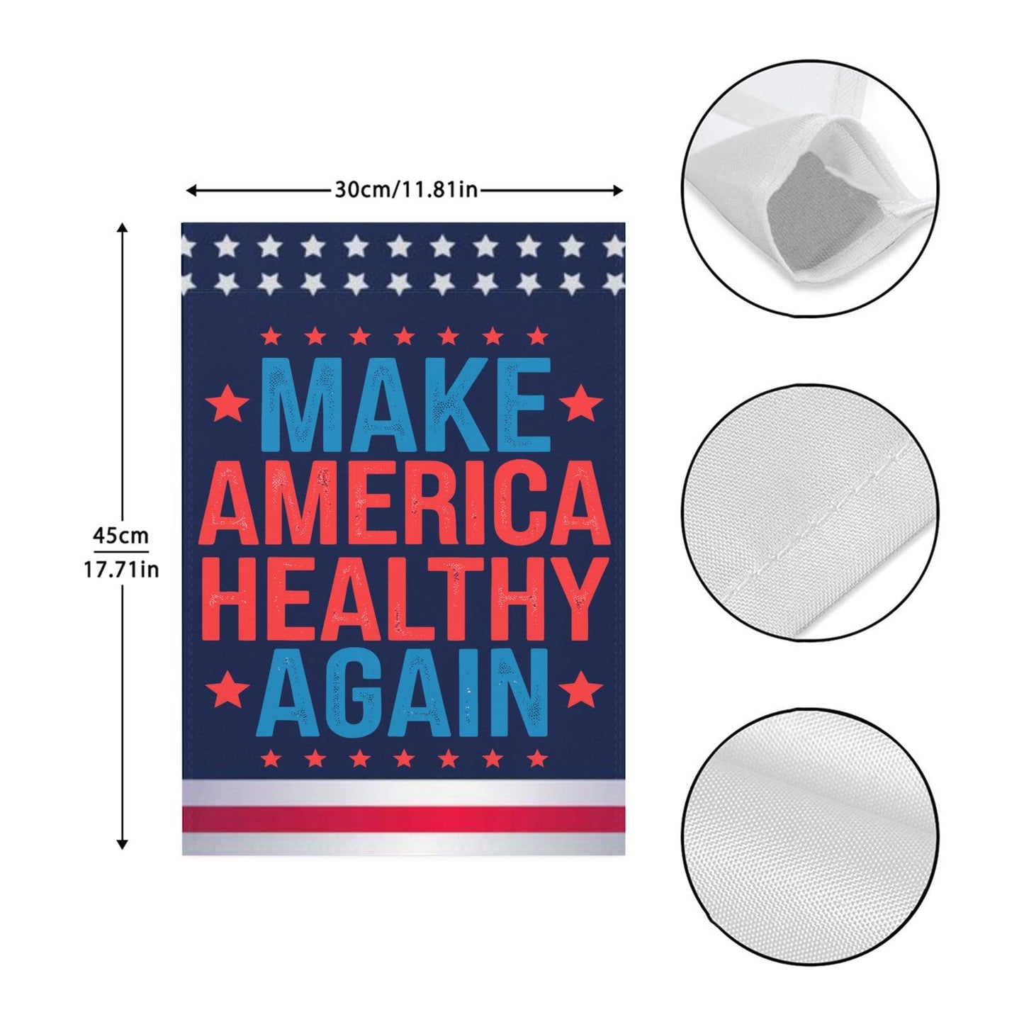 Make America Healthys Again Tees Gifts Garden Flags One Size Humorous House Flags Double Sided House Funny Garden Flag