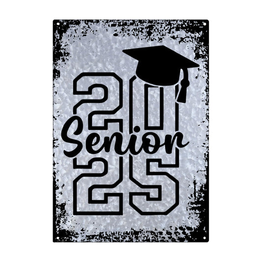 Class Of 2025 Senior Galvanized Vintage Sign Vintage Wall Decor For Gaming Room One Size