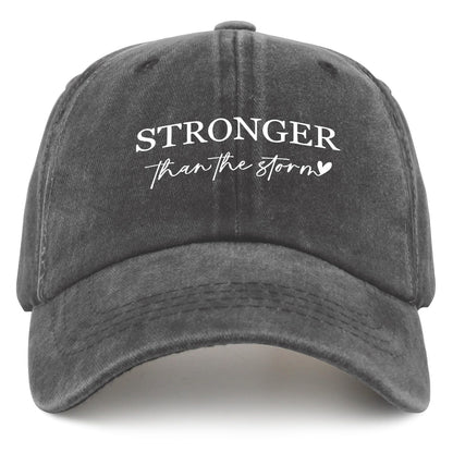 NICVAPE Stronger Than The Storm Hat - Pigment Black Dad Hat