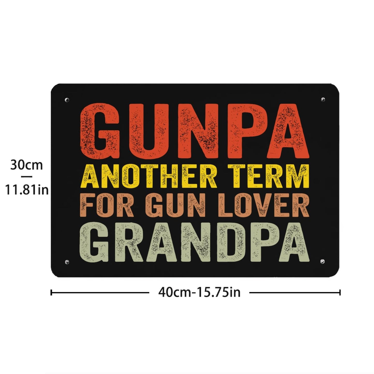 Gunpa Another Term For Gun Lover Grandpa Funny Gun Signs Rustic Wall Decor For Bedroom 40 * 30cm