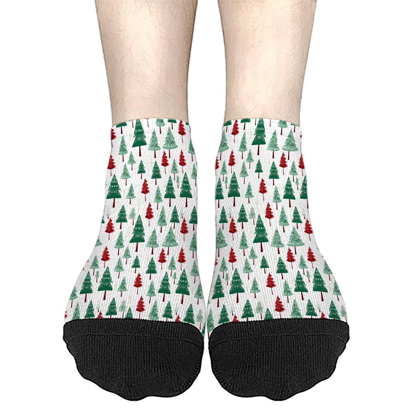 Funny Christmas Pattern No Show Socks Men Cotton Sock Mens