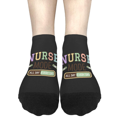 Generic Nurse Mode All Day Every Day Girls Ankle Socks No Show Women's Sock, White