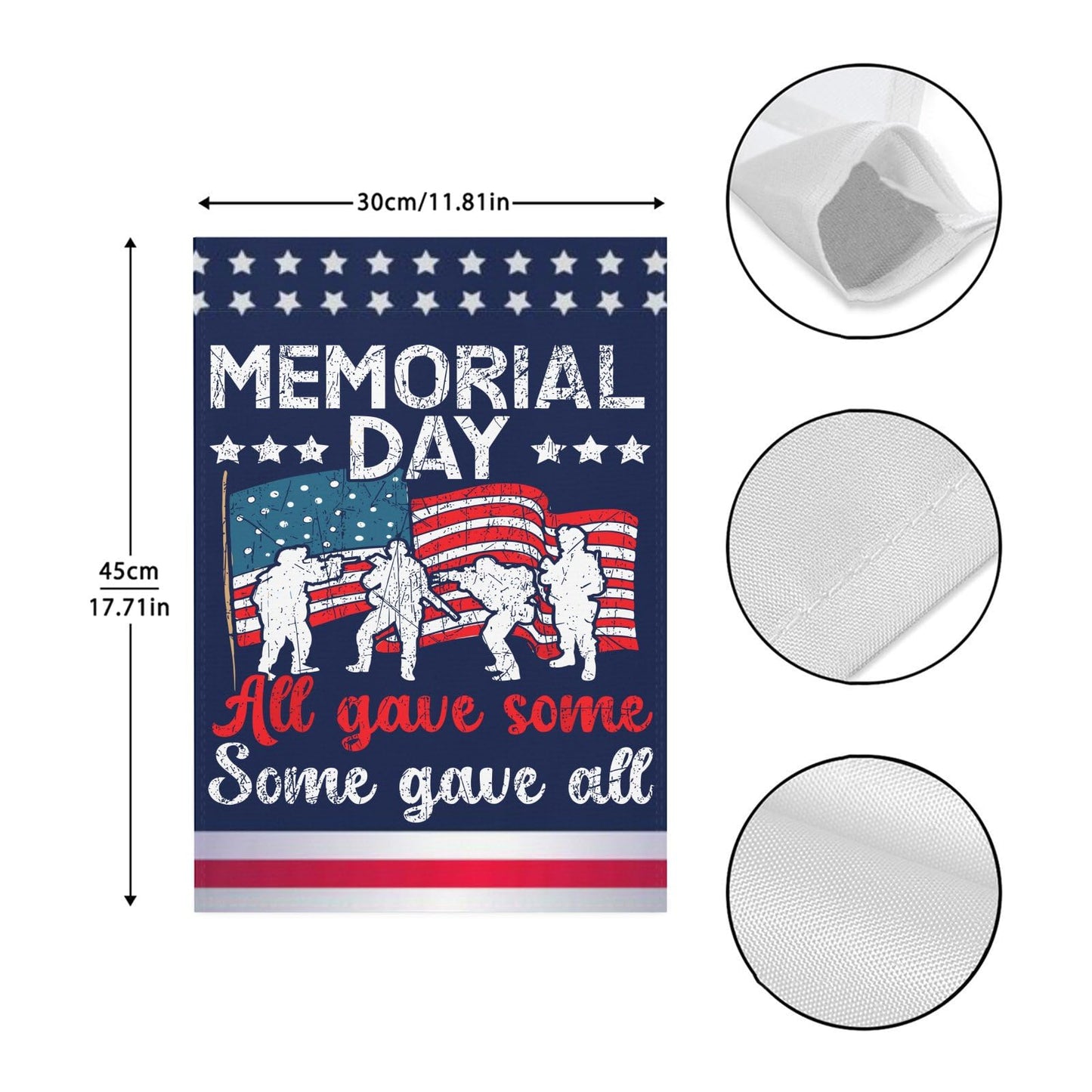 Humorous Double-Sided Outdoor Flag for Garden - All Gave Some Some Gave All