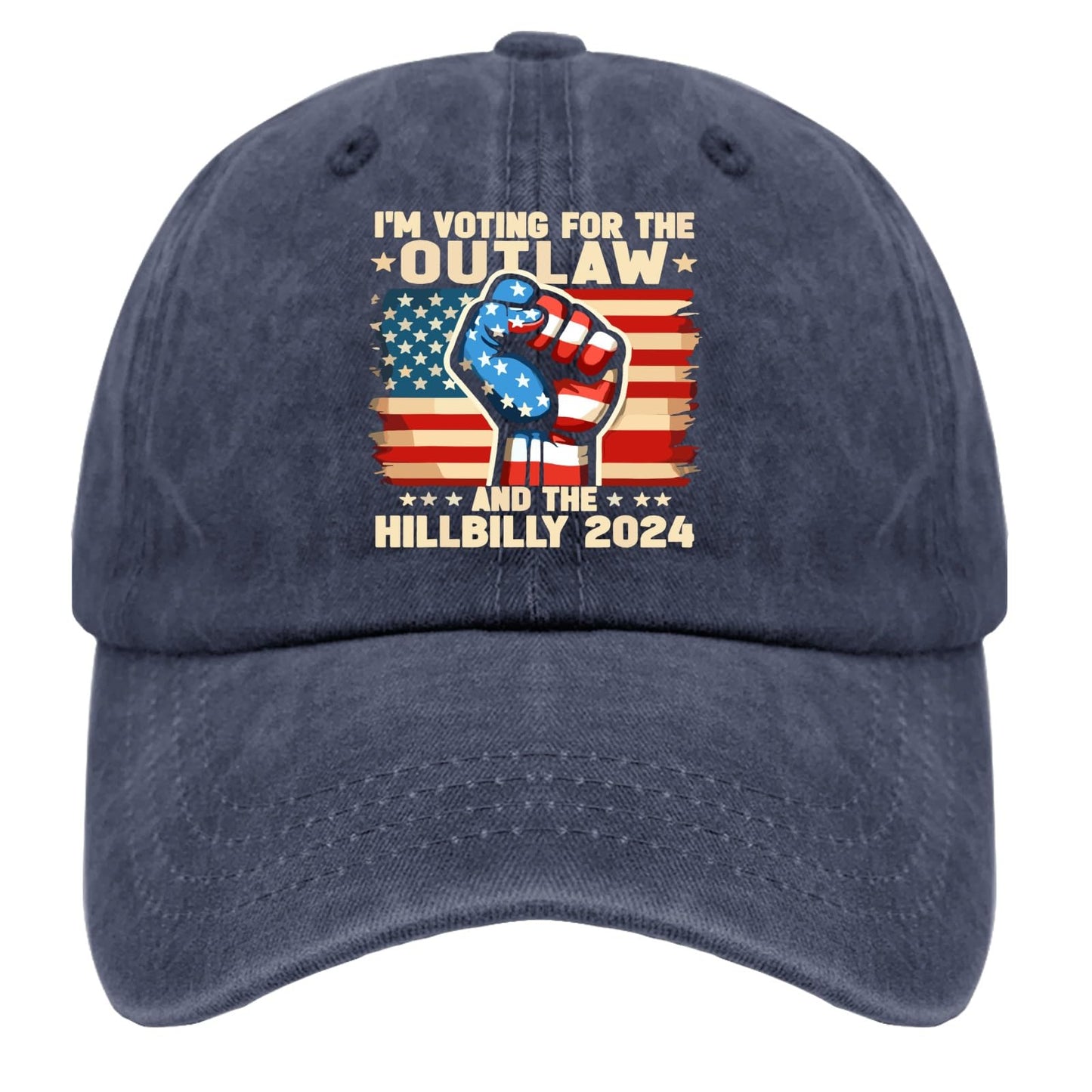 Outlaw & Hillbilly 2024 US Flag Cap - Funny Trucker Hat