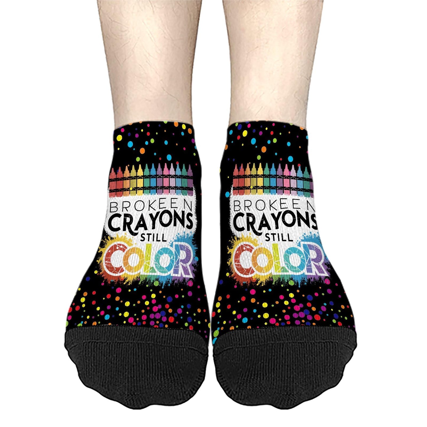 Broken Crayons Still Color Mens Low Cut Socks Invisible For Mens Sock