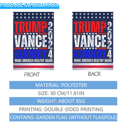 Make America Healthys Again Trump Vances Kenedy House Flag One Size Humorous Yard Flag For Beach House Flags