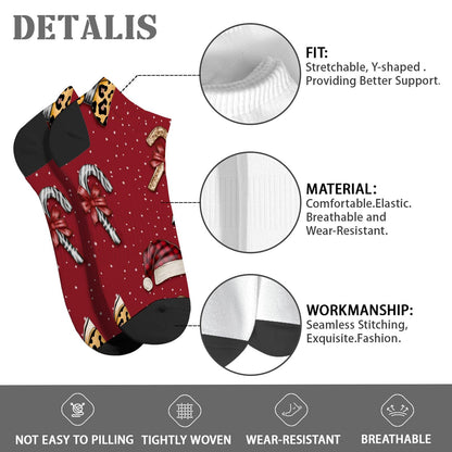 Funny Christmas Pattern Low Cut Socks Men Short Men's Sock