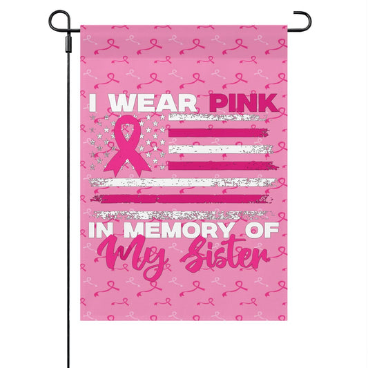 Breast Cancer Awareness Garden Flags - Double Sided Vintage Design