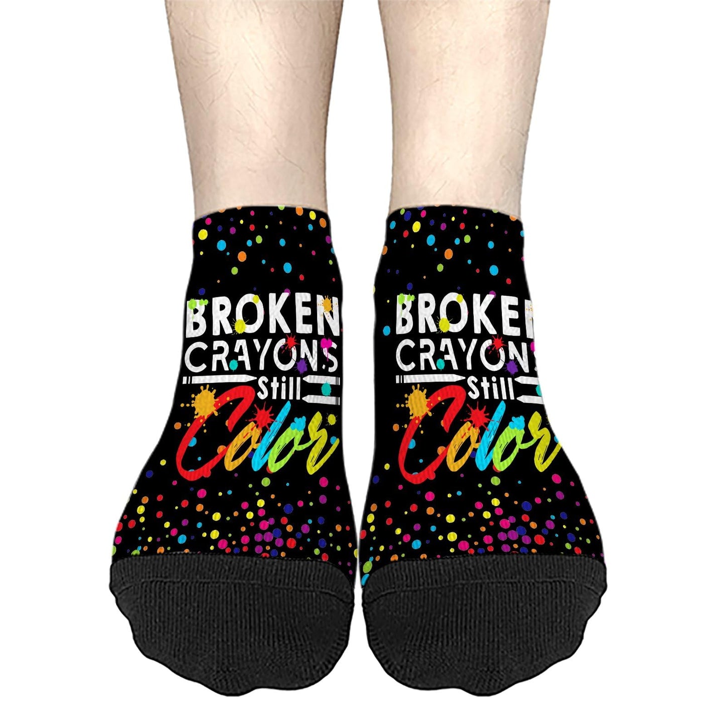 Broken Crayons Still Color Mens Low Cut Socks Invisible For Mens Sock