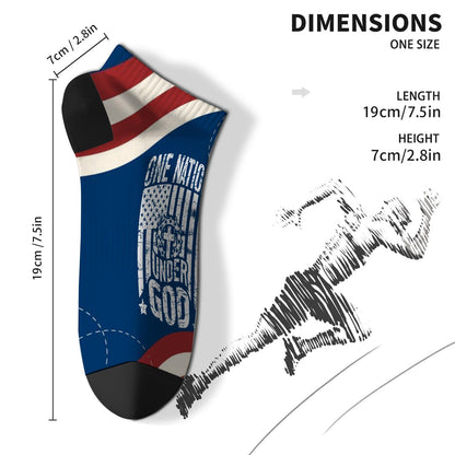 One Nation Under God Womens Socks Ankle Casual For Men's Socks