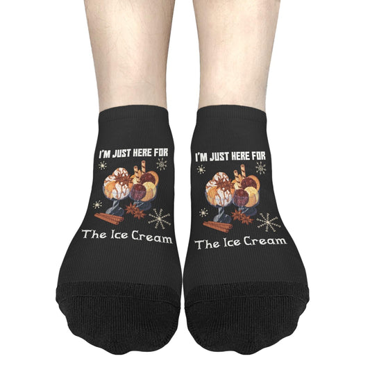 I'm Just Here For The Ice Cream Athletic Socks Women Low Cut For Men Socks