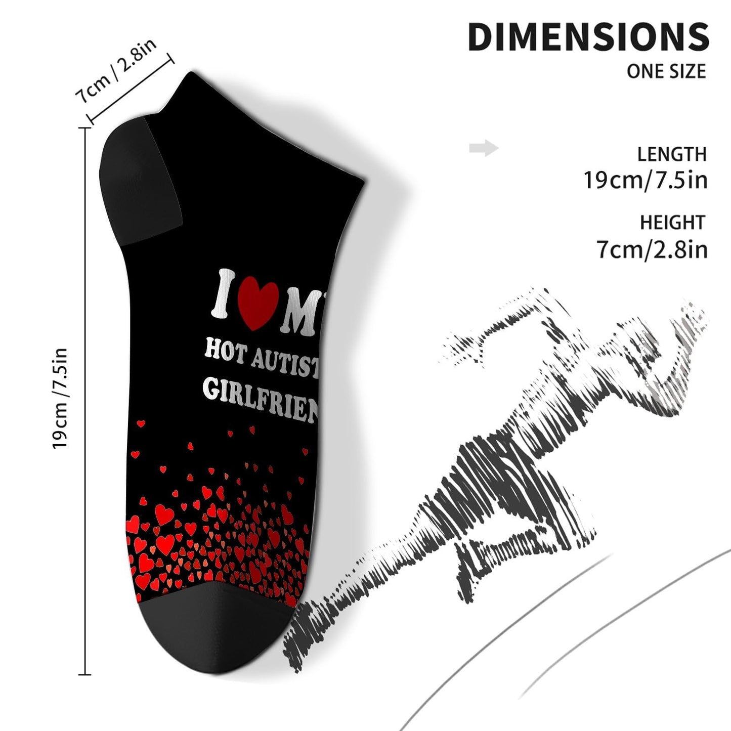 I Love My Hot Girlfriend Womens Ankle Socks Crew For Men's Sock