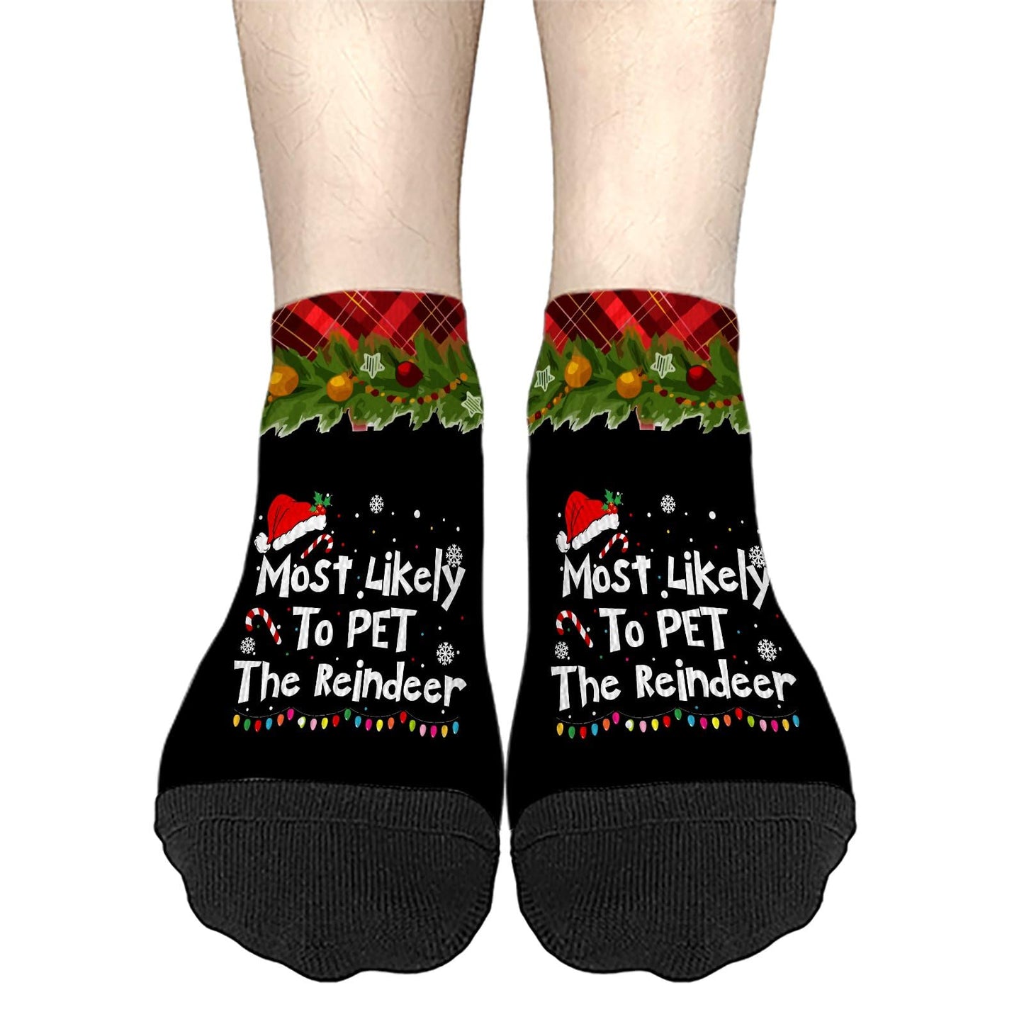 Most Likely To Offer Santa A Beer Short Socks For Women No Show For Womens Sock