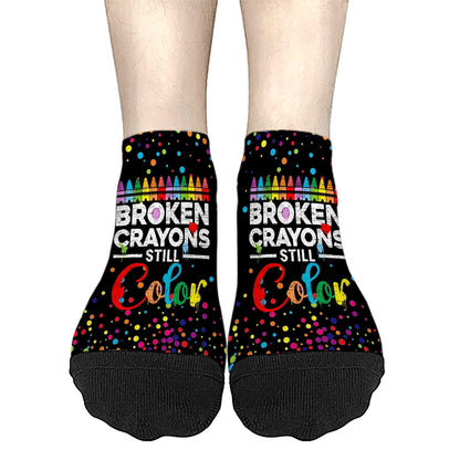 Broken Crayons Still Color Mens Low Cut Socks Invisible For Mens Sock