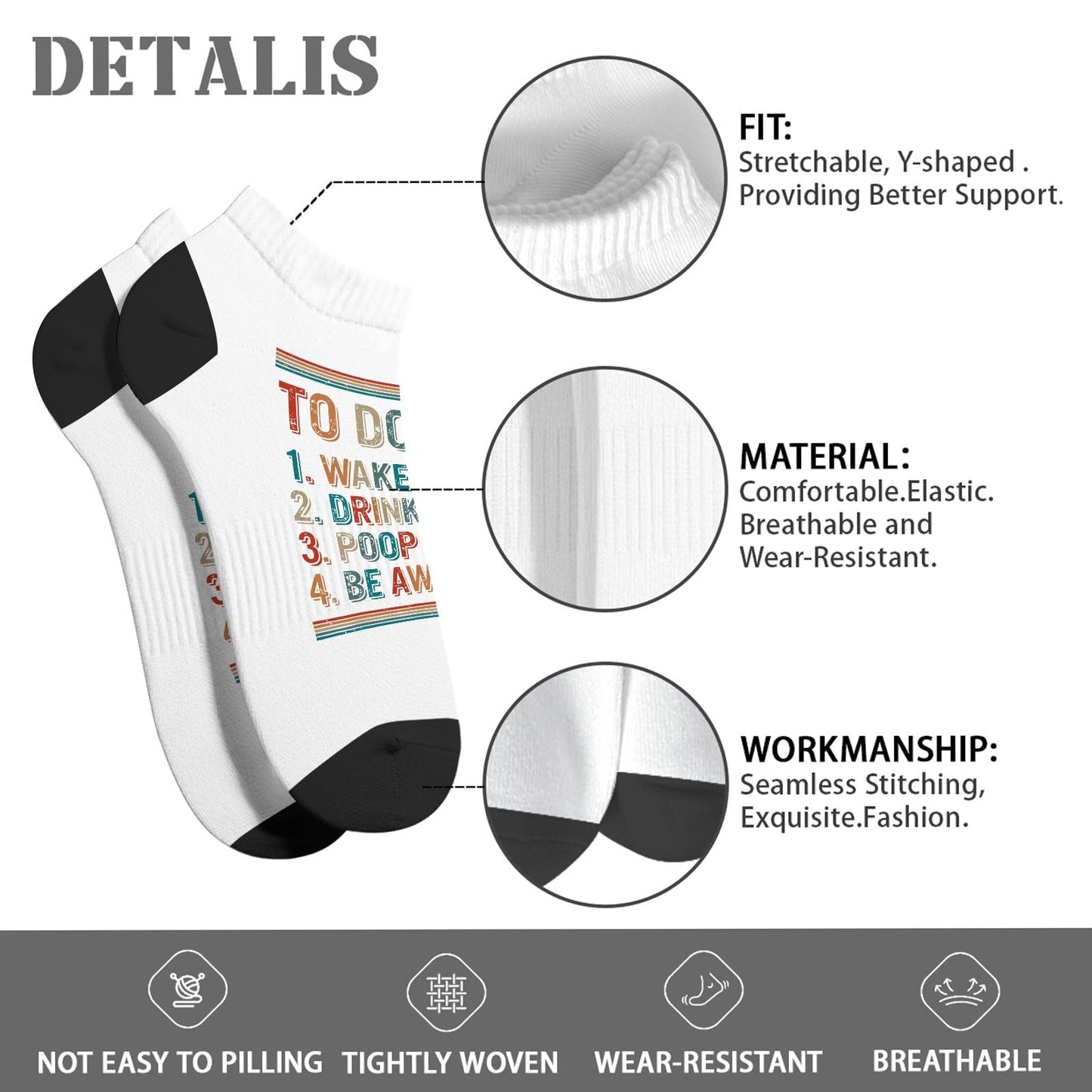 Morning Routine Men's Low Cut Socks