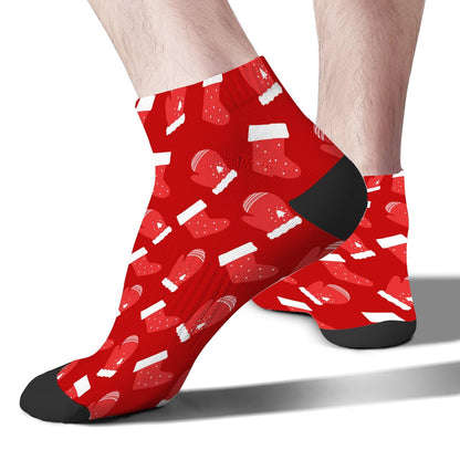 Funny Christmas Pattern Low Cut Socks Men Short Men's Sock