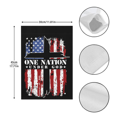 One Nation Under God House Flags One Size Double Sided Humorous Garden Flag Double Sided For Farmhouse Small Garden Flag