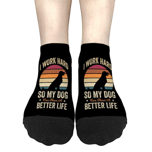 Comical Dog Lover Ankle Socks for Men and Women