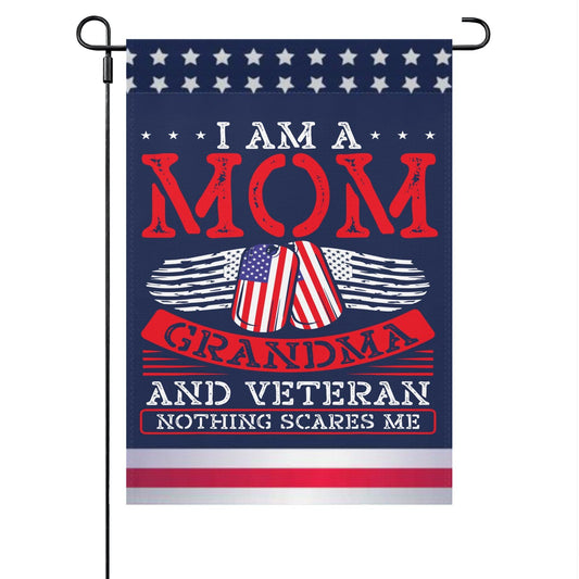 Mom Grandma Veteran House Flags - Double Sided Decorative Garden Flag