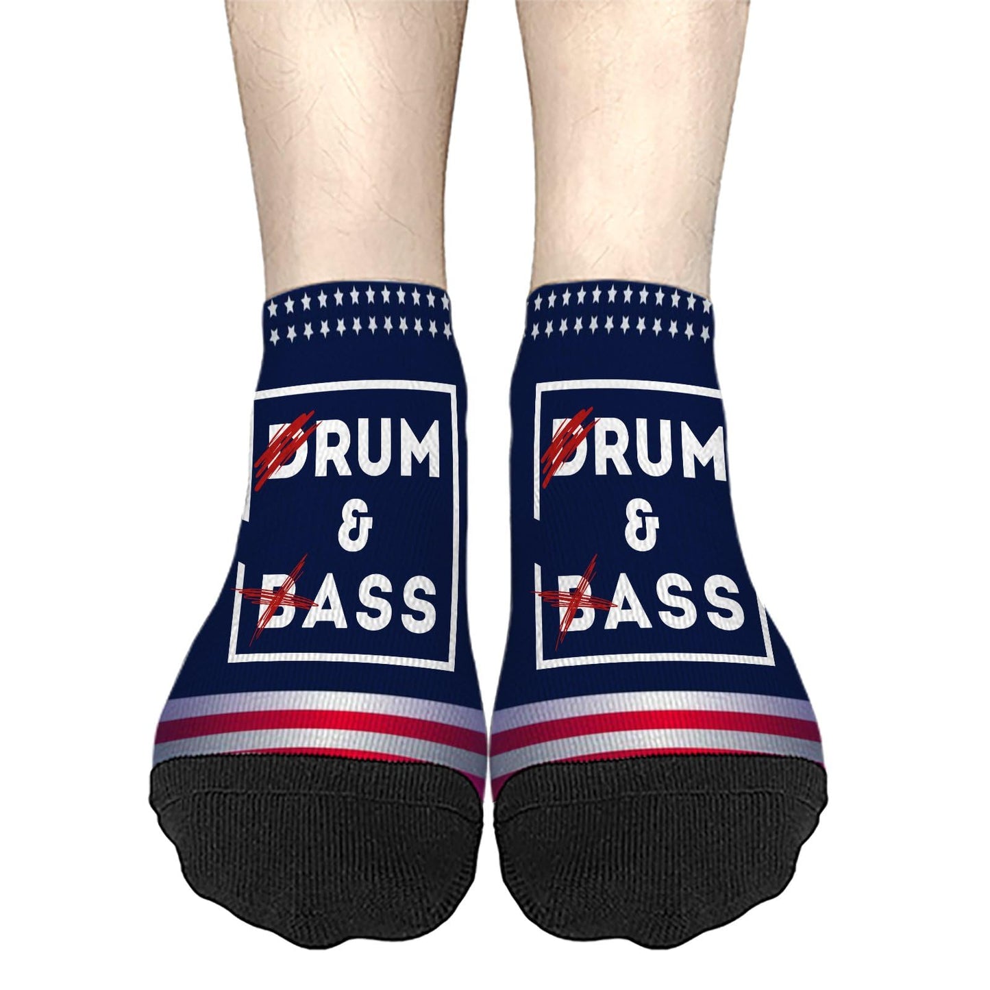 Funny Drum & Bass Rum & Ass Lovers No Show Socks Cotton Men Sock