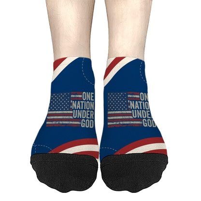 One Nation Under God Womens Socks Ankle Casual For Men's Socks