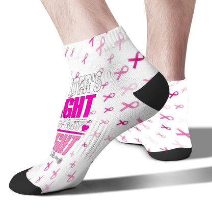 My God Is Stronger Than Breast Cancer Awareness Christian Ankle Socks For Women Invisible Women's Socks