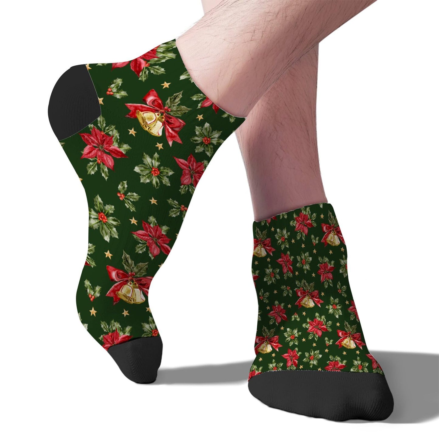 Funny Christmas Pattern Boys Ankle Socks Low Cut For Men Socks