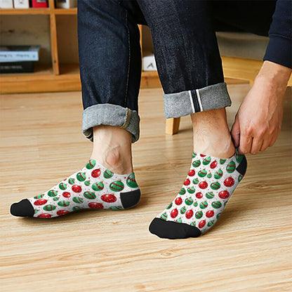 Funny Christmas Pattern Low Cut Socks Men Short Men's Sock