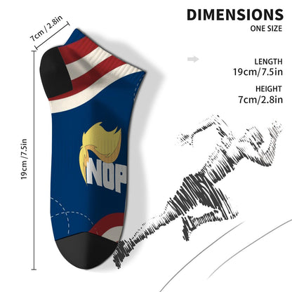 Nope Not Again Womens Socks Crew Low Cut Men's Sock