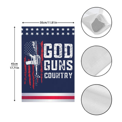 God Guns Country Garden Flag-Double Sided Outdoor Flag