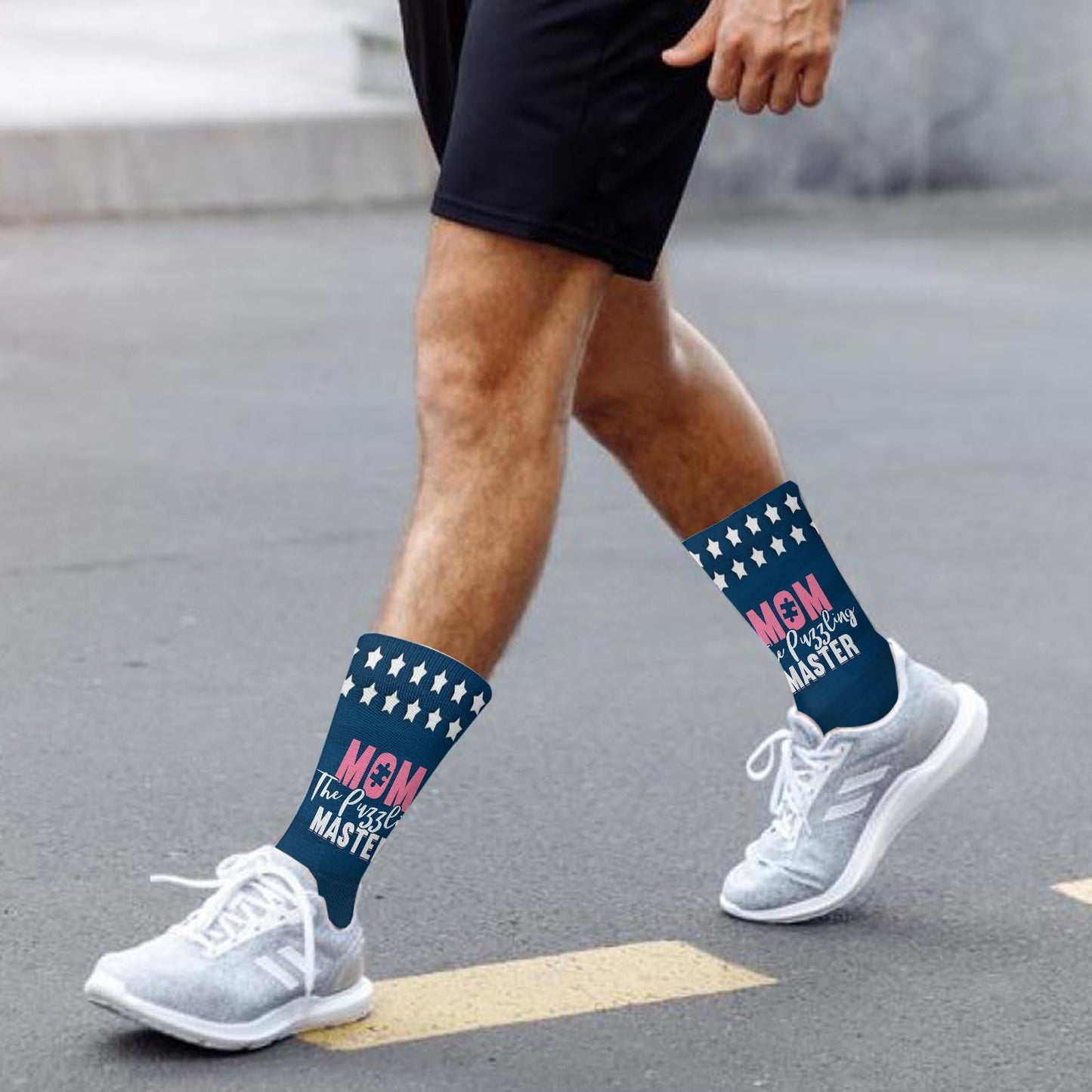 The Puzzling Master Mother Mother's Day Funny Puzzling Mens Socks Crew