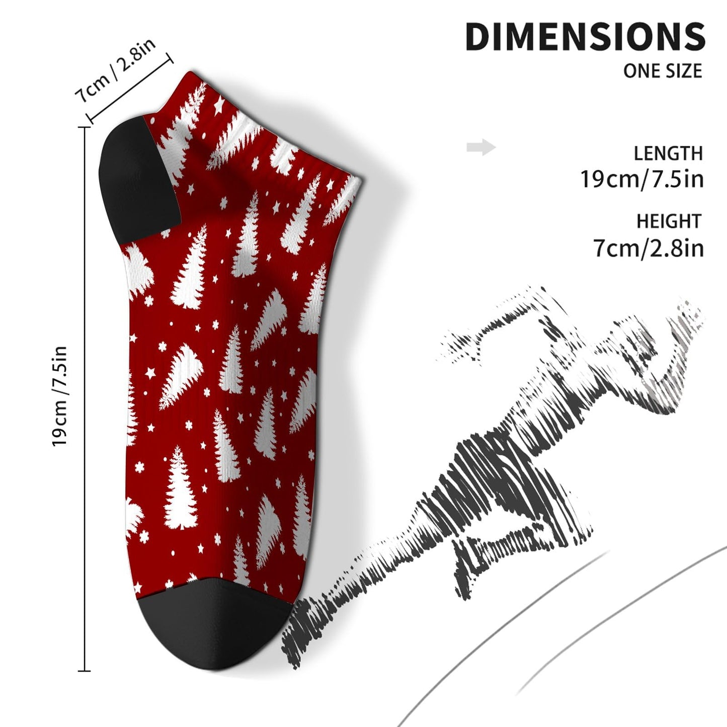 Funny Christmas Pattern Womens Socks Crew Dress Womens Sock