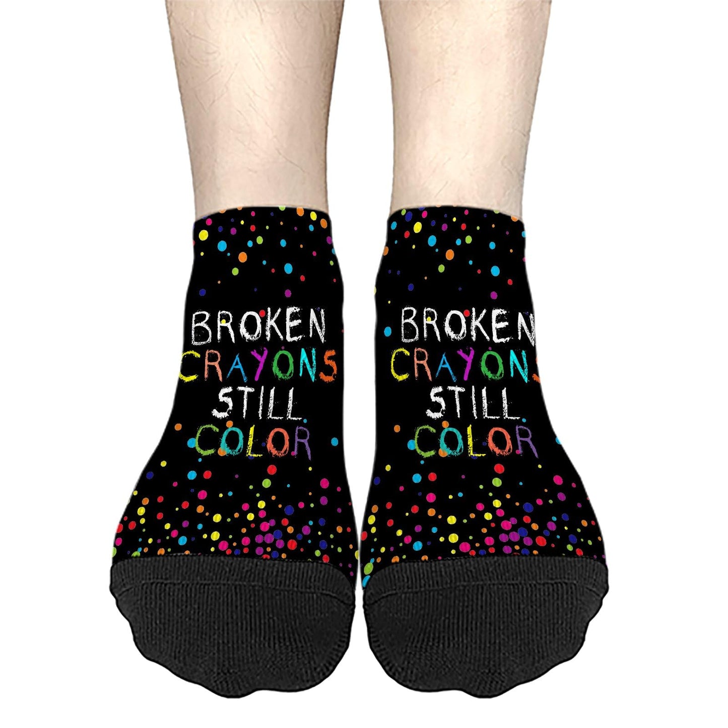 Broken Crayons Still Color Mens Dress Socks Hidden Socks For Men