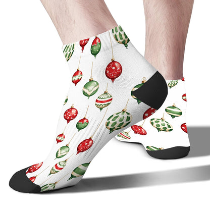 Funny Christmas Pattern Low Cut Socks Men Short Men's Sock