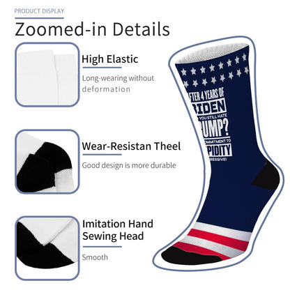 Colorful Fancy Crazy Men's Half Calf Novelty Socks.