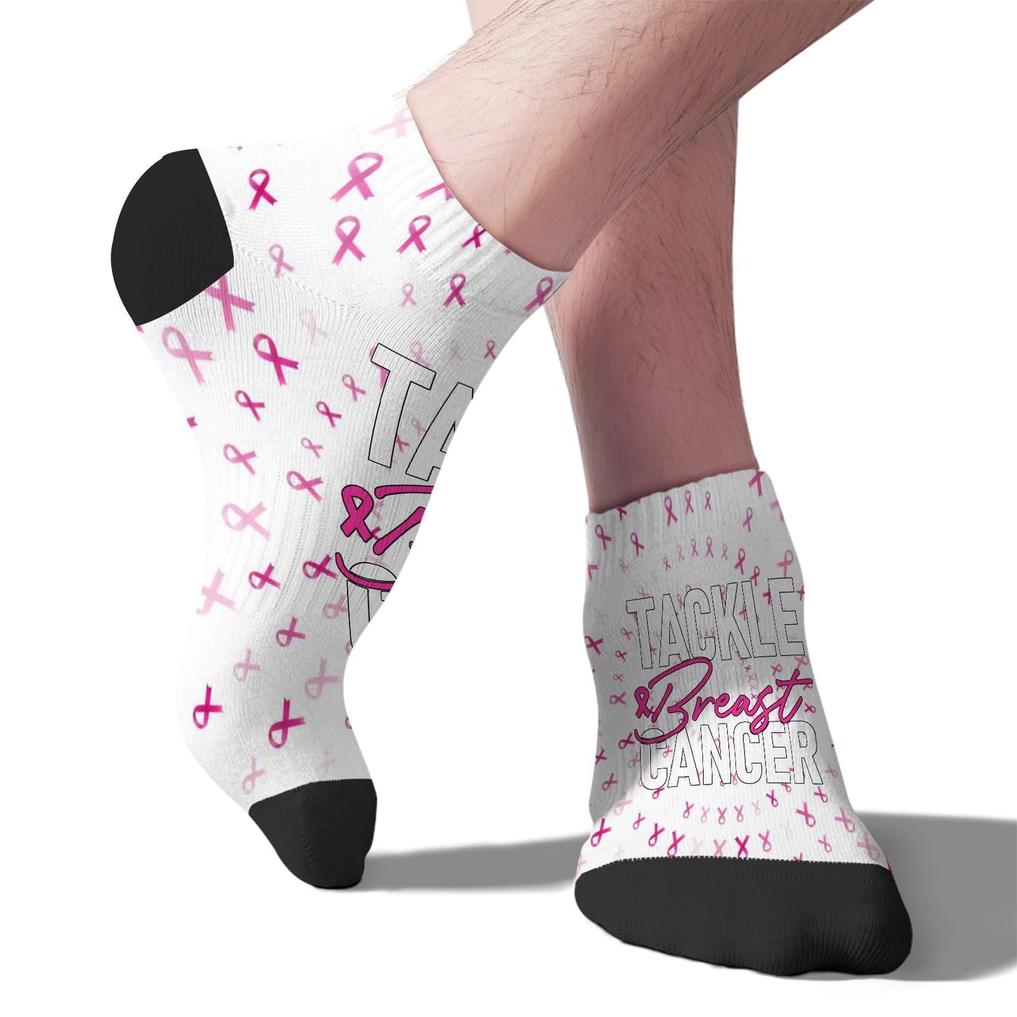 My God Is Stronger Than Breast Cancer Awareness Christian Ankle Socks For Women Invisible Women's Socks