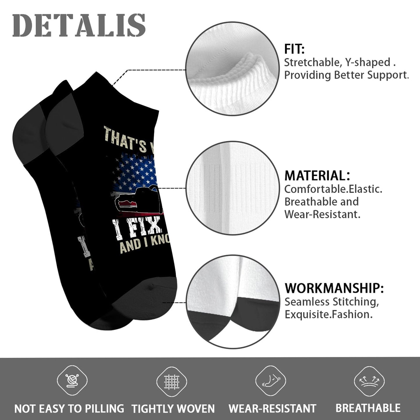 Fix Stuff & Know Things Men's Dress Socks