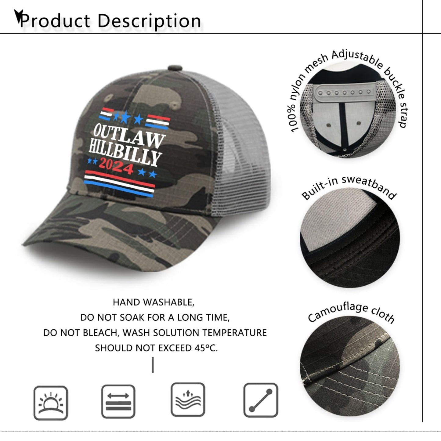 Trump Vance 2024 Outlaw Hillbilly Hat Gift for Dad