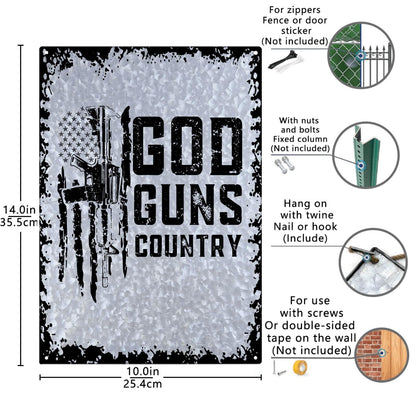 Country Galvanized Bar Sign for Bedroom Decor