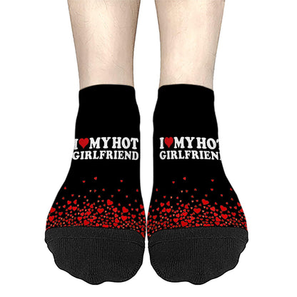 I Love My Hot Girlfriend Womens Ankle Socks Crew For Men's Sock